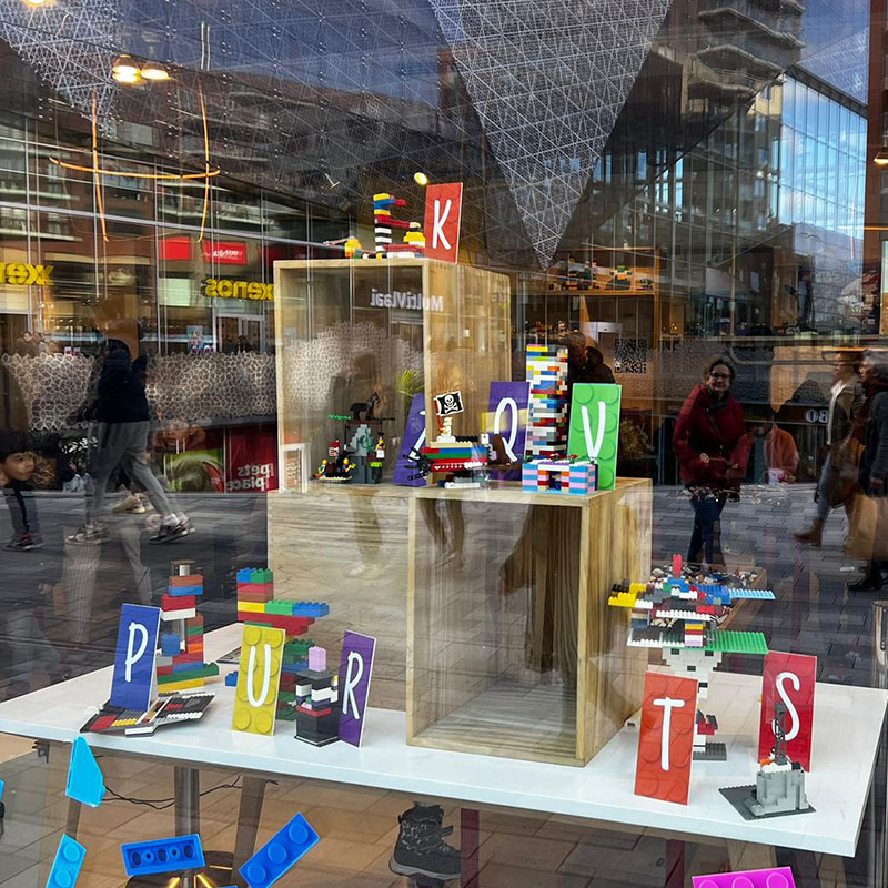 LEGO Experience, bouwen met stenen, LEGO bouwplaats, winkelcentrum promotie